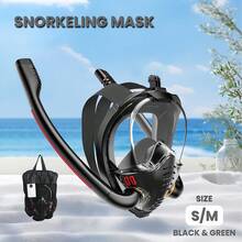 Adult Full Face Snorkel Mask With Camera Mount And 180° Wide Field Of View, Anti-Fog And Leak-Proof, Dry Top Breathing System Dual-Tube Diving Mask, Suitable For Snorkeling, Swimming Training And Other Water Activities - Multicolor - View 16