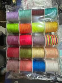 1 Set 20 Rolls Chinese Rope 0.8mm, Random Mixed Color Nylon Thread, Suitable For DIY Bracelets, Necklaces, Beaded Jewelry, Accessories, Materials - Mini 25-color Jade Thread - View 10