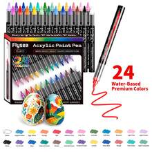 Flysea New Direct Liquid Acrylic Marker Pens, 12-36 Colors Art Fluorescent Marker Set, Opaque Watercolor Pens For Art Students DIY, Back To School - Multicolor - View 6