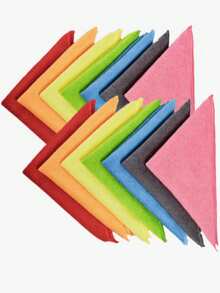 5/15/20pcs Random Color Super Soft Microfiber Cleaning Cloths, 25*25cm, Absorbent Cleaning Rags, Suitable For Kitchen, Glass, Home Use - Kitchen, Bathroom, Household - Multicolor - View 2