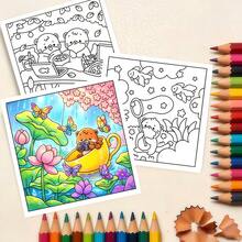 1 Cute Otter Coloring Book, Featuring Adorable Otter-Themed Illustrations Designed To Help You Relax And Enjoy Hours Of Creative Fun, Perfect For Animal Lovers, Fans Of Cozy Coloring Games, And Anyone Who Loves Cute Style Illustrations. An Ideal Coloring Gift Choice For Christmas, Halloween, Valentine's Day, Gatherings, Parties, Back To School, Birthdays, And Parent-Child Interaction. - Cute Otter Coloring Book - View 8