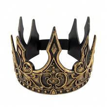 2件組塑膠國王皇冠道具 - 60英吋可調節金色三叉戟 Cosplay 萬聖節派對服裝配件 - 彩色 - 查看 7
