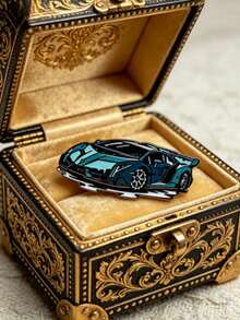 1件裝賽車胸針領扣針，卡通車輛個性化徽章，適用於夾克與背包，獨特個性裝飾，適合男性、青少年與男孩的理想禮物 - 彩色 - 查看 9