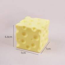 1pc 2026 New Slow Rebound Realistic Cheese Bread Squeeze Toy, Soft & Sticky Cheese Block Stress Relief Toy, Silicone Highly Attractive Animal Cream Mud, Thick Hand Feel, Daily Stress Relief & Boredom Relief, Perfect Party Favor, Anti-Stress Toy, Desk Decor, Birthday Gift, Easter Gift, Perfect Gift - Multicolor - View 15