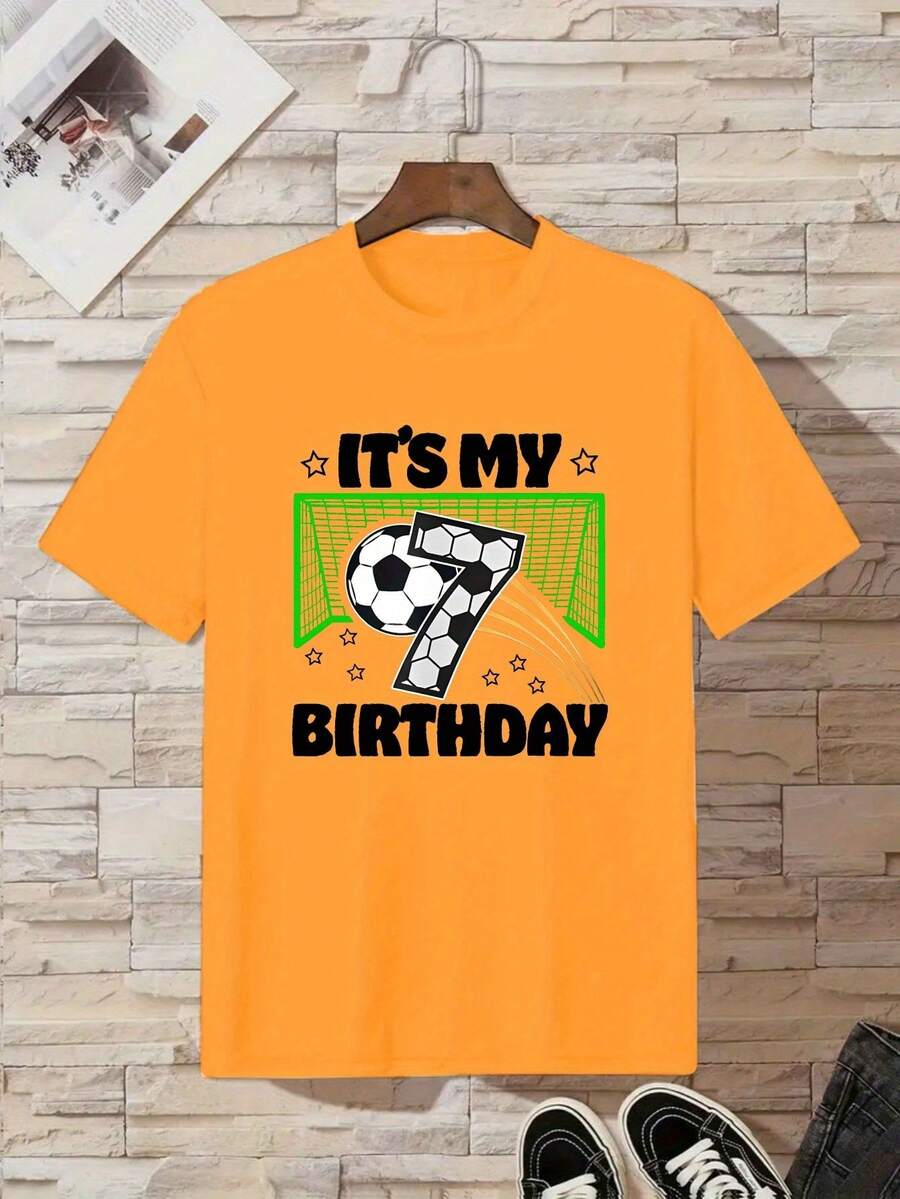 Short-Sleeved T-Shirt For Boys - Orange - View 1