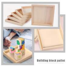 10pcs Unfinished Wooden Trays - Multi-Functional Craft Wooden Tray Set For Display And Serving, DIY Painting, Dyeing, 3D Puzzles And Art Projects, 3D Handmade DIY Wooden Trays - Multicolor - View 4
