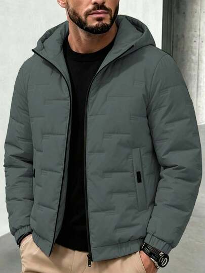 Chaqueta delgada para exteriores de invierno para hombres, con capucha, nueva ropa de invierno casual