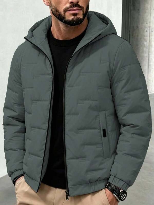 Men's Thin Outdoor Winter Jacket, Hooded Casual New Winter Wear