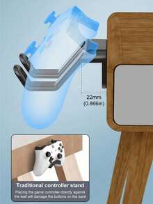 Universal Headphone Stand/Game Controller Holder, Multi-Functional Adhesive Plastic Wall Mount Hook, Compatible With Switch, , And Game Controllers, Gaming Headset Stand, Easy-To-Install Adhesive Desk/Bed/Sofa Mount - View 5
