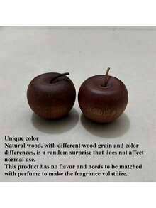 Natural Wood Aromatherapy Diffuser - Apple Shaped Essential Oil Diffuser, Elegant Brown Wood Grain, No Open Flame, Automatic Diffusion System, Suitable For Home, Car, Office (Compatible With Essential Oils, No Heating/No Open Flame) - Suitable For Bedroom - / - View 7