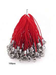 20pcs 65mm Colorful Phone Lanyard Lobster Clasp Hanging Rope Phone Chain Eyelet Handmade Rope Pendant Cartoon Polyester Key Doll Rope Pendant Key USB Drive Lanyard - 100 Lobster Ropes - View 14