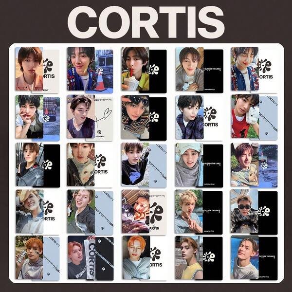 CO RTIS Male Idol Solo Photocard Keonho Seonghyeon Daily Casual Outfit Selfie Lomo Card, CO RTIS COLOR OUTSIDE THE LINES Solo Photocard, KEONHO/SEONGHYEON/JUHOON/JAMES Photo Card, Suitable For Card Album Storage, Scrapbook Collage, Offline Fan Meeting Support, Small Gift For Male Idol Fans
