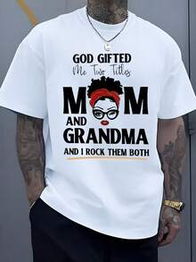 Represent The Pride Of Being A Mother And Grandmother With Great Strength Through This Inspiring Graphic, Ideal As A Special Gift On A Men's T-Shirt - 白色 - 查看 1