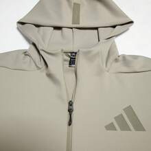 Adidas 男士時尚簡約舒適休閒寬鬆連帽外套 春/秋 JN0132 - 淡芝麻灰褐 - 查看 3