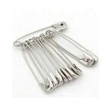 10pcs Fashion Safety Pins, Multi-Size Stainless Steel Straight Pins, High Toughness And Durable, Anti-Rebound Design, Clothing Anti-Exposure / Home / Sewing / Emergency Repair Universal Pins, Stainless Steel Straight Pins, Suitable For DIY Crafts, Sewing, First Aid Kit, Handmade Tools - Silver - View 8