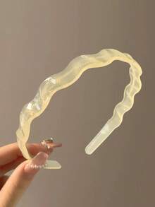 5件/1件裝 女款白色黃色粉色洋紅色藍色輕量塑膠髮箍，時尚百搭高級簡約風髮帶，適合日常穿著、外出、通勤、派對、休閒、海灘、度假、洗臉、化妝、搭配衣著的髮飾 - 彩色 - 查看 10