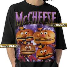 MAYOR MCCHEESE MCDONALD Shirt, Mayor McCheese Mcd Tee T-Shirt, McDonaldland's Mayor Maskottchen T-Shirts, McDonald Cartoon Fans Geschenk - Schwarz - Übersicht 1