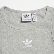 Adidas Spring/Summer Knit Slim Fit Sleeveless Dress, Sporty Round Neck Tank Dress IR5923 - Grey - View 2