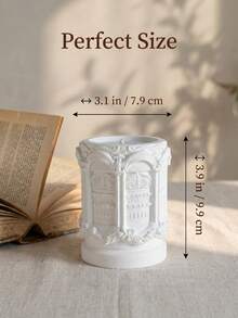 1pc Roman Relief Candle Cup Mixed Soy Wax Candle, Romantic And Cute, Perfect Home Decor For Autumn And Winter, Ideal Gift For Friends And Loved Ones. Suitable For Friends Gathering, Wedding, Yoga And Spa, Creates Romantic Candlelight Dinner Atmosphere, Also Can Be Used As Birthday Candle - 1PC - View 4
