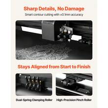 Vinyl Cutting Machine, With A Maximum Feed Width Of 87 Cm, Double Blades And LED Display, With Sticker Sheets, Transfer Films And Signmaster Software, Black - Lasts - View 6
