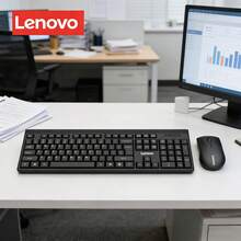 [Lenovo KN210] Wireless Keyboard And Mouse Set With Chocolate Keys For Efficient And Comfortable Computer And Laptop Use In Business And Office Settings - View 9