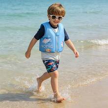 1pc Kids Pool Beach Water Swimming Non-Inflatable Lightweight Breathable Buoyancy Vest Jacket, Suitable For 15-55 Lbs Boys And Gi, First Day Of School - Multicolor - View 10