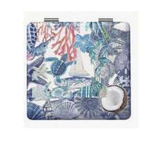 Ocean Series Portable Makeup Mirror, Foldable, Lightweight, Ultra-Thin, Convenient Hand Mirror, Durable PU Leather, Suitable For Various Scenarios And All People, Foldable Square, Portable - Multicolor - View 14