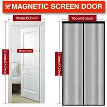 1 pezzo Zanzariera magnetica per porta, zanzariera estiva aggiornata, design senza foratura, tenda zanzariera in rete - anti-zanzare e traspirante, stile classico, adatta per camera da letto, soggiorno, porta e finestra di camper, fornita con gancio e anello! Uso interno ed esterno, zanzariera - A - Visualizzare 7