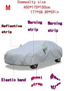 SUV Car Cover All-Weather Waterproof Snowproof Sunproof Dustproof SUV Car Cover With Reflective Strips And Fixing Straps Suitable For Outdoor Parking Rain Snow UV Protection - Black - View 25