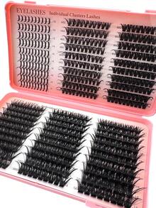 570片大容量仙女睫毛書單簇貂毛假睫毛,0.07mm D捲度,纖細濃密蓬鬆,混長8-18mm,自然柔軟睫毛接種,適合任何風格,可重複使用 - D - 查看 11