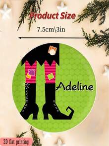Personalized Witch Boot Ornament Customized Name Keepsake, Dual-Use Halloween & Christmas Tree Hanging Decor Gift - Multicolor - View 4