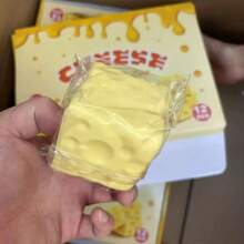 巨型起司塊壓力球 大號起司造型可擠壓可塑慢回彈紓壓玩具 ASMR 感官壓力釋放聖誕禮物 - 彩色 - 查看 10