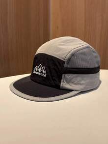 1pc Men's Embroidered Mountain Quick-Dry Mesh Cap, Adjustable Sun Protection Casual Hat, Suitable For Spring/Autumn Travel, Beach Vacation - Multicolor - View 5