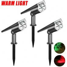 1pc/2pcs/3pcs Solar Spotlight, With Ground/Wall Mounting, Automatic On/Off LED Landscape Light, Suitable For Garden Lawn Trees - Style a - View 19