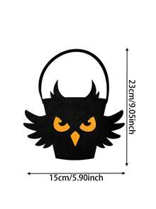 Halloween Felt Storage Bag, Pumpkin, Skull And Ghost Face Shaped Handheld Gift Basket, Spooky Party Candy Storage Bag, Gothic Halloween Decoration, Halloween Party Gift Handbag, Suitable For Halloween Costumes And Home Decor - Multicolor - View 4