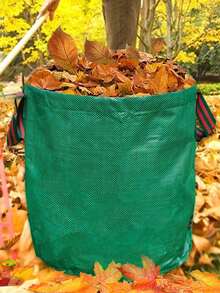 500L Heavy Duty Garden Waste Bags With Handles, Reusable For Collecting Plant Debris, Grass And Fallen Leaves - Gardening Leaf Bags - View 7