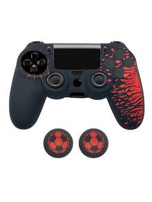 1pc Laser Engraved Silicone Controller Cover, Compatible With PS4, Anti-Slip, Sweat-Proof, Dust-Proof, Scratch-Resistant, Enhances Gameplay Experience - Multicolor - View 7