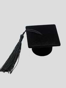 1pc Graduation Cap Velvet Ring Box With Tassel, Mini Bachelor Hat Jewelry Storage Case For Earrings Rings, Graduation Party Gift Box Wedding Proposal Engagement Ring Holder - Multicolor - View 3