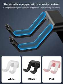 Universal Headphone Stand/Game Controller Holder, Multi-Functional Adhesive Plastic Wall Mount Hook, Compatible With Switch, , And Game Controllers, Gaming Headset Stand, Easy-To-Install Adhesive Desk/Bed/Sofa Mount - View 9