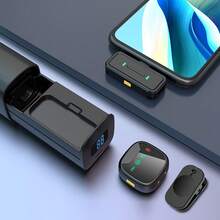 Professional Mini Wireless Lavalier Microphone With Charging Case, For IPhone15+ And Android Type-C Devices, Intelligent Noise Reduction, Status Display, Magnetic Rotating Clip, Long Battery Life, Suitable For Video Recording, Vlogging, Teaching - View 5
