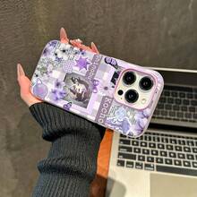 Collage de mariposas moradas de Shinobu Kochofunda de teléfono Fundas compatibles con ,Apple,VIVO,OPPO,,, y Honor.Fabricadas en silicona TPU,ofrecen protección contra golpes y caídas. - Morado - Ver 1