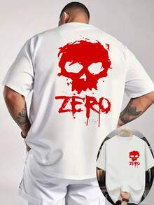 Nueva Camiseta de Verano "Wheel ZERO" con Estampado de Doble Cara para Hombre, Estilo Casual y a la Moda, de Manga Corta y Cuello Redondo, Cómoda y Transpirable, Disponible - Blanco - Ver 1