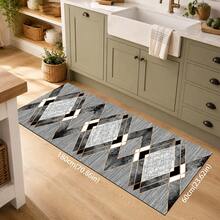1pc, Home Decor, Pattern Printed Floor Mat, Diatomaceous Earth Kitchen Rug, Kitchen Mat, Floor Mat, Easy To Clean, Printed Rectangular, Suitable For Living Room, Bedroom, Hallway, Bathroom, Laundry Room - Polyester Carpet, Suitable For Indoor And Outdoor Home Decor - Multicolor - View 18