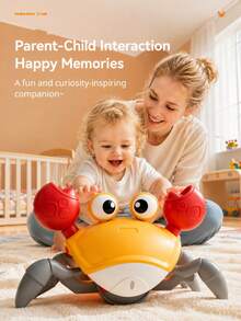Induction Crawling Crab Baby Doll, Hard-To-Catch Crab For Happy Baby Interaction, Interactive Music Tummy Time Crab Doll, Moving And Dancing Crab Suitable For Toddlers, Educational Fun Doll For Boys And Girls - QC-3Y Sensor Crab - View 4