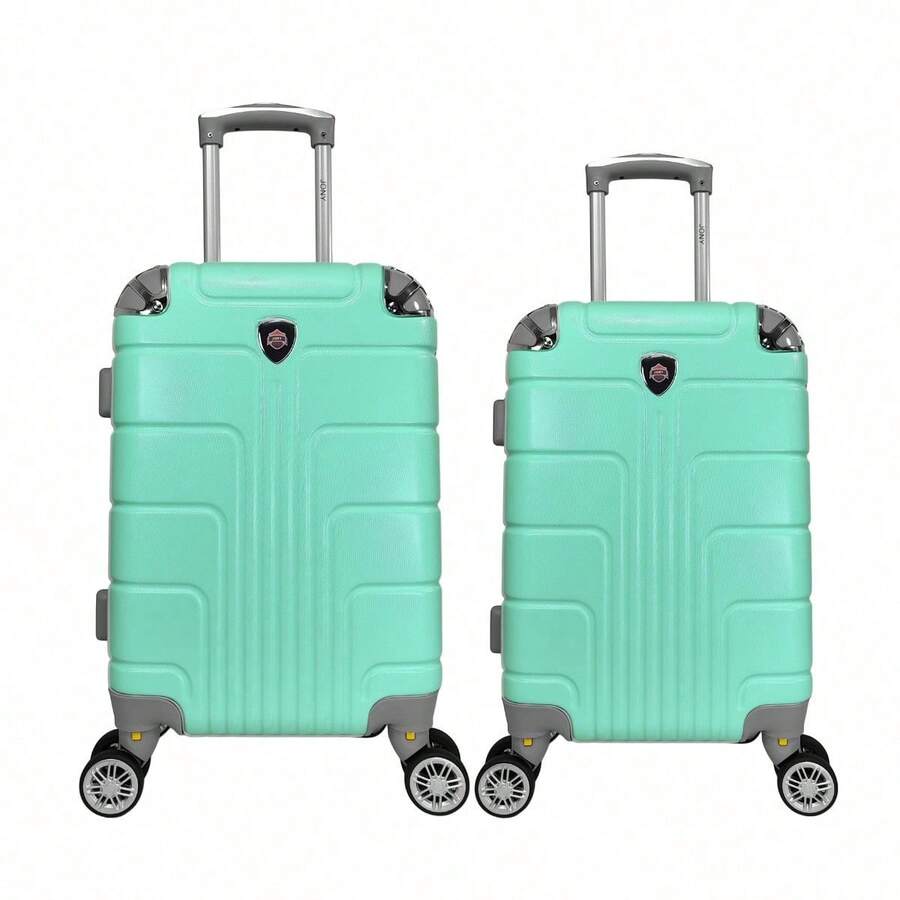2-Piece Hard-Shell Suitcase Set, 20 And 18 Inches, Hand Luggage, 10KG And 8KG, Lightweight PC+ABS Material, 360° Detachable Wheels With Integrated Lock - Beige - View 1