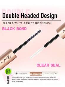 Rikuaild 3合1棕色睫毛簇組套裝，60D/80D/100D蓬鬆濕感單簇假睫毛，含Bond&Seal睫毛膠、鑷子，DIY妝容，244/260片自然豐盈睫毛接長套裝，持久卡通風尖頭單簇睫毛組 - 彩色 - 查看 3