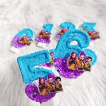 New 1-8 Number Birthday Candles, Original Dual-Color Gradient Anime Style Birthday Cake Number Party Decoration Candles - K - View 4