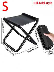 Silla de pesca plegable para exteriores con soporte de acero reforzado, asiento resistente al desgaste, taburete de camping minimalista para excursionistas, silla pequeña plegable compacta para disfrutar de la naturaleza, taburete plegable, mueble de cocina, decoración de jardín, tienda de playa, camping, patio, picnic, esencial - Silla de camping plegable - Ver 13
