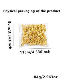 270件編髮飾品 多款可調節金屬金色編髮環 青少年髮辮裝飾 - 金色 - 查看 7