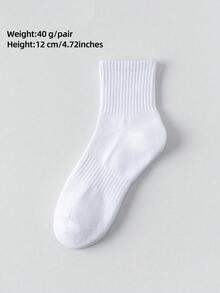 1/4/10/20 Pairs Men's Pure Cotton Socks, Comfortable Mid-Calf Socks, Unisex, Suitable For All Seasons, Perfect For Sports And Daily Wear - Multicolor - View 9
